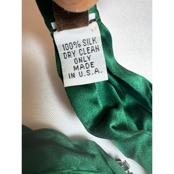 TASHA 100% Silk Women’s Green Headband with Pave Hand-Set Rhinestones - Picture 4 of 6